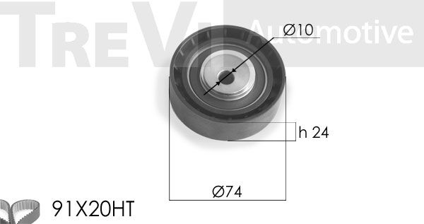 TREVI AUTOMOTIVE Zobsiksnas komplekts KD1164